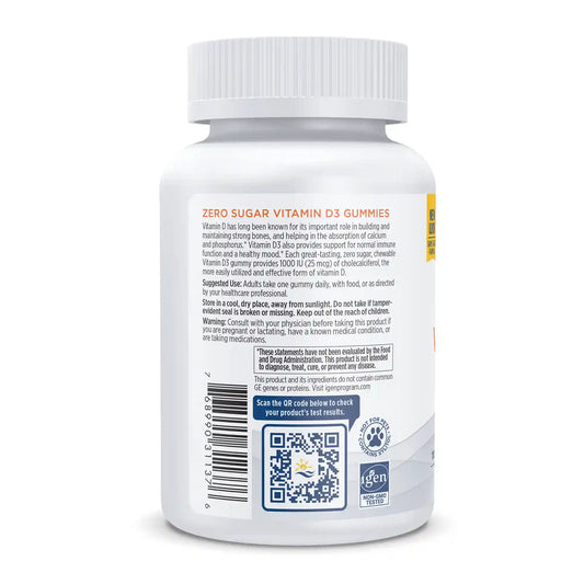 Zero Sugar Vitamin D3 Gummies